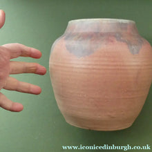 Load image into Gallery viewer, 1940s British Art Pottery Upchurch Vase Pink and Grey Colour

