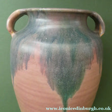 Load image into Gallery viewer, 1940s British Art Pottery Upchurch Vase Pink and Grey Colour
