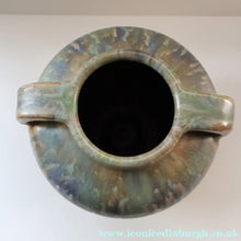 Load image into Gallery viewer, Large 1940s UPCHURCH British Studio Art Pottery Vase in Attractive Streaky Blue and Grey Glazes. Height: 10 inches
