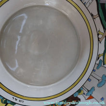 Load image into Gallery viewer, Large &amp; UNIQUE 1950s Portuguese Hand-Painted Large Glass Jug - with Comical Design Featuring People of Lisbon
