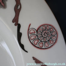 Load image into Gallery viewer, Large 1950s WEDGWOOD Plate. Dolphin Design by Sir Laurence Whistler. Pink Version

