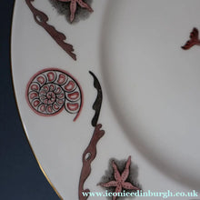 Load image into Gallery viewer, Large 1950s WEDGWOOD Plate. Dolphin Design by Sir Laurence Whistler. Pink Version
