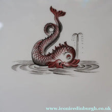 Load image into Gallery viewer, Large 1950s WEDGWOOD Plate. Dolphin Design by Sir Laurence Whistler. Pink Version
