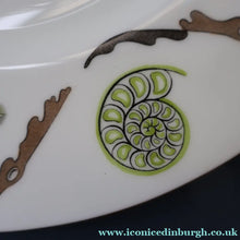 Load image into Gallery viewer, Large 1950s WEDGWOOD Plate. Dolphin Design by Sir Laurence Whistler. Yellow Version
