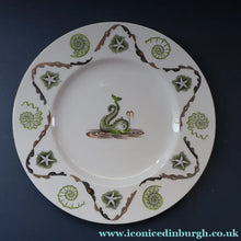 Load image into Gallery viewer, Large 1950s WEDGWOOD Plate. Dolphin Design by Sir Laurence Whistler. Yellow Version
