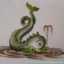 Load image into Gallery viewer, Large 1950s WEDGWOOD Plate. Dolphin Design by Sir Laurence Whistler. Yellow Version
