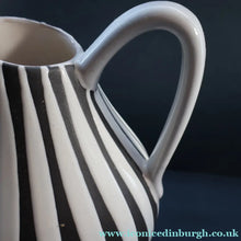 Load image into Gallery viewer, Large 1950s WEST GERMAN Black and White Striped Pitcher Vase by Liesel Spornhayer for Schlossberg
