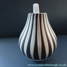 Load image into Gallery viewer, Large 1950s WEST GERMAN Black and White Striped Pitcher Vase by Liesel Spornhayer for Schlossberg
