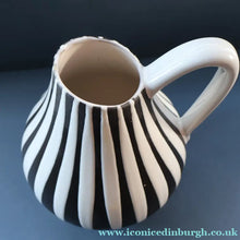 Load image into Gallery viewer, Large 1950s WEST GERMAN Black and White Striped Pitcher Vase by Liesel Spornhayer for Schlossberg
