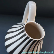 Load image into Gallery viewer, Large 1950s WEST GERMAN Black and White Striped Pitcher Vase by Liesel Spornhayer for Schlossberg
