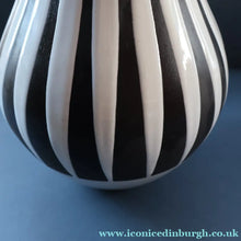 Load image into Gallery viewer, Large 1950s WEST GERMAN Black and White Striped Pitcher Vase by Liesel Spornhayer for Schlossberg
