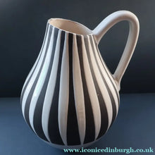 Load image into Gallery viewer, Large 1950s WEST GERMAN Black and White Striped Pitcher Vase by Liesel Spornhayer for Schlossberg

