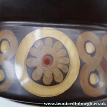 Load image into Gallery viewer, LARGE 1960s DENBY Arabesque Lidded Casserole Dish. Diameter 6 3/4 inches
