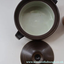 Load image into Gallery viewer, LARGE 1960s DENBY Arabesque Lidded Casserole Dish. Diameter 6 3/4 inches
