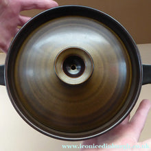 Load image into Gallery viewer, LARGE 1960s DENBY Arabesque Lidded Casserole Dish. Diameter 8 1/2 inches
