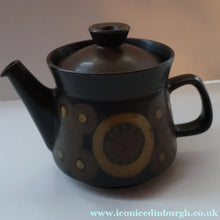 Load image into Gallery viewer, LARGE 1960s DENBY Arabesque Stoneware Teapot. Height 6 1/4 inches
