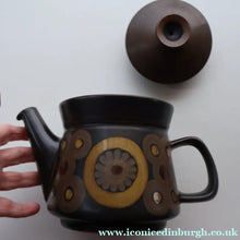 Load image into Gallery viewer, LARGE 1960s DENBY Arabesque Stoneware Teapot. Height 6 1/4 inches
