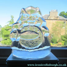 Load image into Gallery viewer, 1960s Lars Hellsten Viking Sculpture Skruf Glass Sweden
