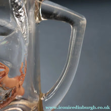 Load image into Gallery viewer, Large 1970s AMERICAN Heavy Clear Glass Tankard Featuring an Image of "Big Daddy", Joe Flanigan. Three Available
