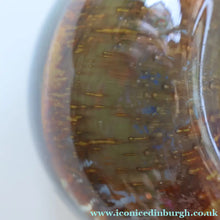 Load image into Gallery viewer, LARGE 1970s Isle of Wight Blue AURENE Globular Studio Glass by Michael Harris with Flame Pontil and Paper Label

