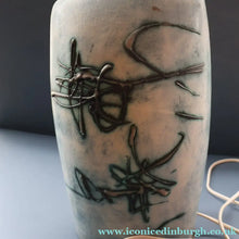 Load image into Gallery viewer, LARGE 1970s TREMAEN "Gwarra" Lamp Base &amp; Original Hessian Shade by Peter Ellery

