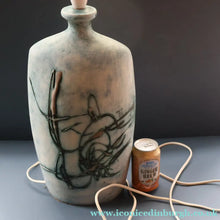 Load image into Gallery viewer, LARGE 1970s TREMAEN "Gwarra" Lamp Base &amp; Original Hessian Shade by Peter Ellery
