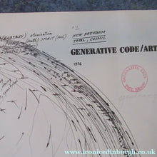 Load image into Gallery viewer, LARGE 1976 Poster for Generative Code Art Exhibition by PAUL NEAGU. Signed in pencil. - Signed Poster

