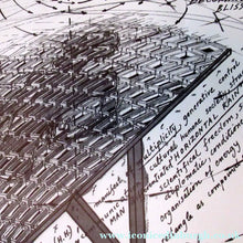 Load image into Gallery viewer, LARGE 1976 Poster for Generative Code Art Exhibition by PAUL NEAGU. Signed in pencil. - Signed Poster

