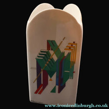 Load image into Gallery viewer, LARGE 1980s ROSENTHAL Studio-Line Porcelain Constructivist ’Alphabet’ Vase. Designed by Marcello Morandini. 11 inches
