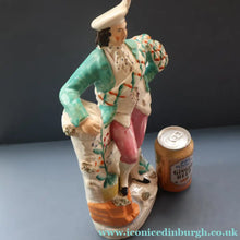 Load image into Gallery viewer, LARGE 19th Century Staffordshire Figurine of a Gardener at a Stream. 14 1/4 inches
