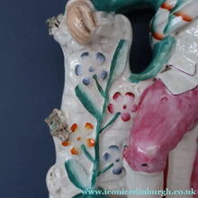 Load image into Gallery viewer, LARGE 19th Century Staffordshire Figurine of a Gardener at a Stream. 14 1/4 inches
