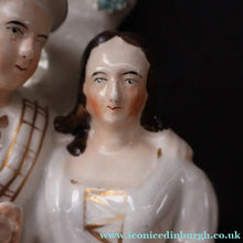 Load image into Gallery viewer, Large 19th Century Staffordshire Spill Vase of the Poet Robert Burns and Highland Mary. 10 3/4 inches - Staffordshire
