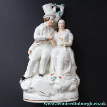 Load image into Gallery viewer, Large 19th Century Staffordshire Spill Vase of the Poet Robert Burns and Highland Mary. 10 3/4 inches - Staffordshire

