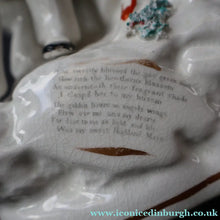 Load image into Gallery viewer, Large 19th Century Staffordshire Spill Vase of the Poet Robert Burns and Highland Mary. 10 3/4 inches - Staffordshire
