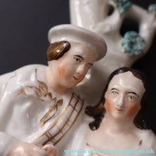 Load image into Gallery viewer, Large 19th Century Staffordshire Spill Vase of the Poet Robert Burns and Highland Mary. 10 3/4 inches - Staffordshire
