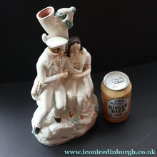Load image into Gallery viewer, Large 19th Century Staffordshire Spill Vase of the Poet Robert Burns and Highland Mary. 10 3/4 inches - Staffordshire
