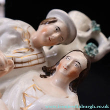 Load image into Gallery viewer, Large 19th Century Staffordshire Spill Vase of the Poet Robert Burns and Highland Mary. 10 3/4 inches - Staffordshire
