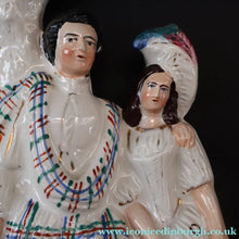 Load image into Gallery viewer, Large 19th Century Staffordshire Spill Vase of the Poet Robert Burns and Highland Mary. 11 3/4 inches - Staffordshire
