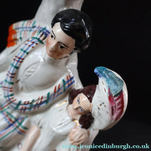 Load image into Gallery viewer, Large 19th Century Staffordshire Spill Vase of the Poet Robert Burns and Highland Mary. 11 3/4 inches - Staffordshire
