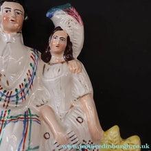 Load image into Gallery viewer, Large 19th Century Staffordshire Spill Vase of the Poet Robert Burns and Highland Mary. 11 3/4 inches - Staffordshire
