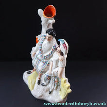 Load image into Gallery viewer, Large 19th Century Staffordshire Spill Vase of the Poet Robert Burns and Highland Mary. 11 3/4 inches - Staffordshire
