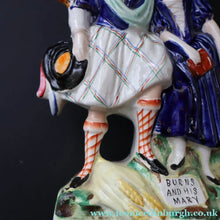 Load image into Gallery viewer, Large 19th Century Staffordshire Spill Vase of the Poet Robert Burns and Highland Mary. 12 inches - Staffordshire Figure
