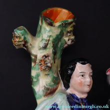 Load image into Gallery viewer, Large 19th Century Staffordshire Spill Vase of the Poet Robert Burns and Highland Mary. 12 inches - Staffordshire Figure
