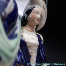 Load image into Gallery viewer, Large 19th Century Staffordshire Spill Vase of the Poet Robert Burns and Highland Mary. 12 inches - Staffordshire Figure
