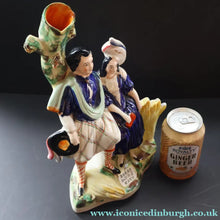 Load image into Gallery viewer, Large 19th Century Staffordshire Spill Vase of the Poet Robert Burns and Highland Mary. 12 inches - Staffordshire Figure

