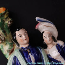 Load image into Gallery viewer, Large 19th Century Staffordshire Spill Vase of the Poet Robert Burns and Highland Mary. 12 inches - Staffordshire Figure
