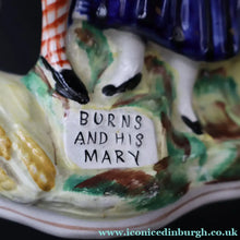 Load image into Gallery viewer, Large 19th Century Staffordshire Spill Vase of the Poet Robert Burns and Highland Mary. 12 inches - Staffordshire Figure
