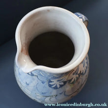 Load image into Gallery viewer, Large Aldermaston Pottery Tin-Glaze Pottery Jug or Pitcher with Hand Painted Hunting Pattern.  Signed by Andrew Hazeldean
