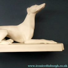 Load image into Gallery viewer, LARGE and Beautifully Modelled Antique Parian Model of a Reclining Greyhound. 11 1/2 inches

