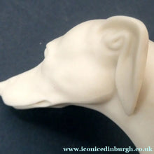 Load image into Gallery viewer, LARGE and Beautifully Modelled Antique Parian Model of a Reclining Greyhound. 11 1/2 inches
